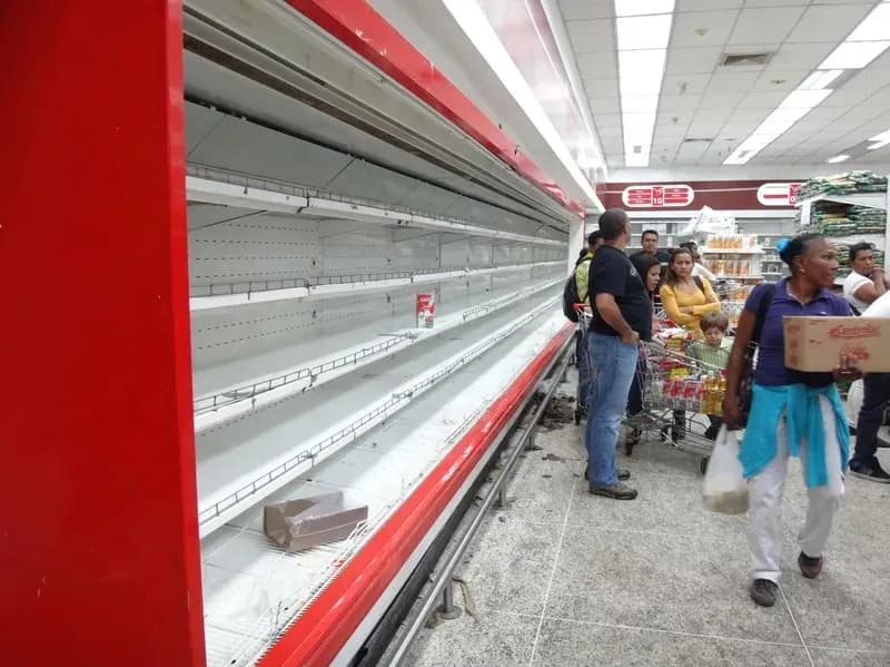 Empty shelves